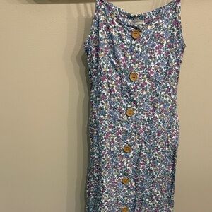 OshKosh B'gosh Floral Print Dress with Wooden Button